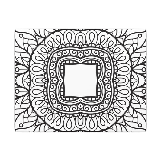 Paint-Your-Own Mandala Canvas Design #6, Stretched, 0.75" (Multi-Size)