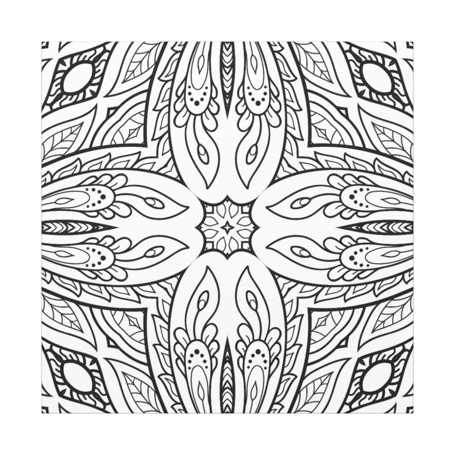 Paint-Your-Own Mandala Canvas Design #10, Stretched, 0.75" (Multi-Size)
