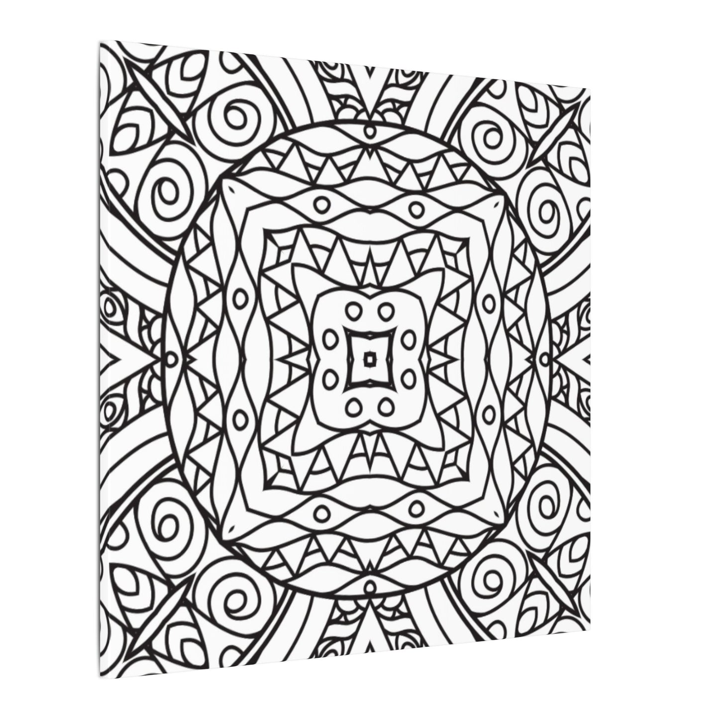 Paint-Your-Own Mandala Canvas Design #9, Stretched, 0.75" (Multi-Size)
