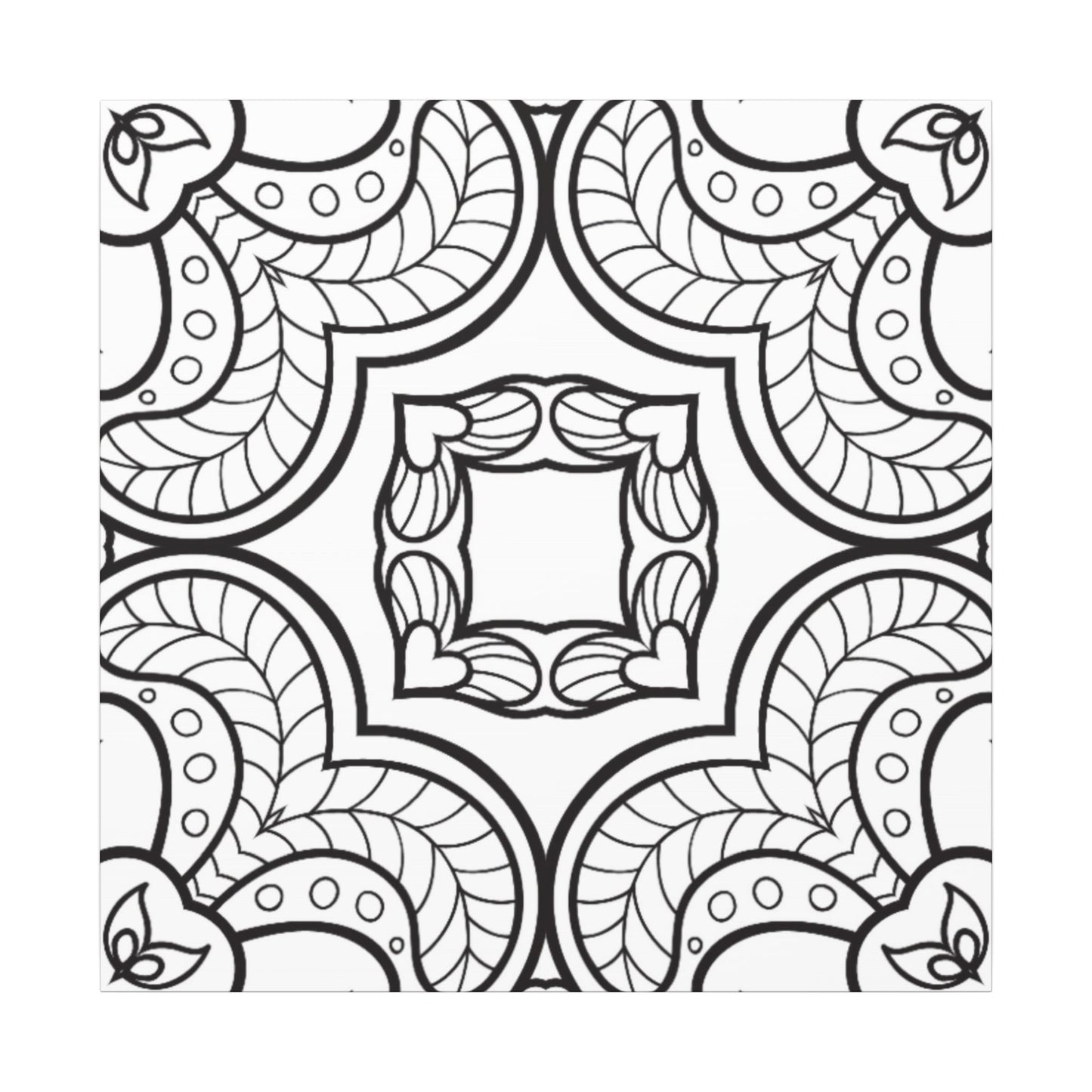 Paint-Your-Own Mandala Canvas Design #35, Stretched, 0.75" (Multi-Size)