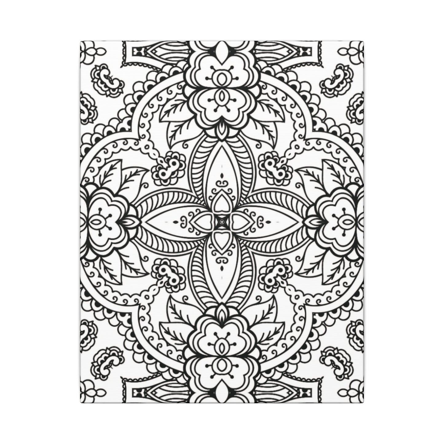 Paint-Your-Own Mandala Canvas Design #42, Stretched, 0.75" (Multi-Size)
