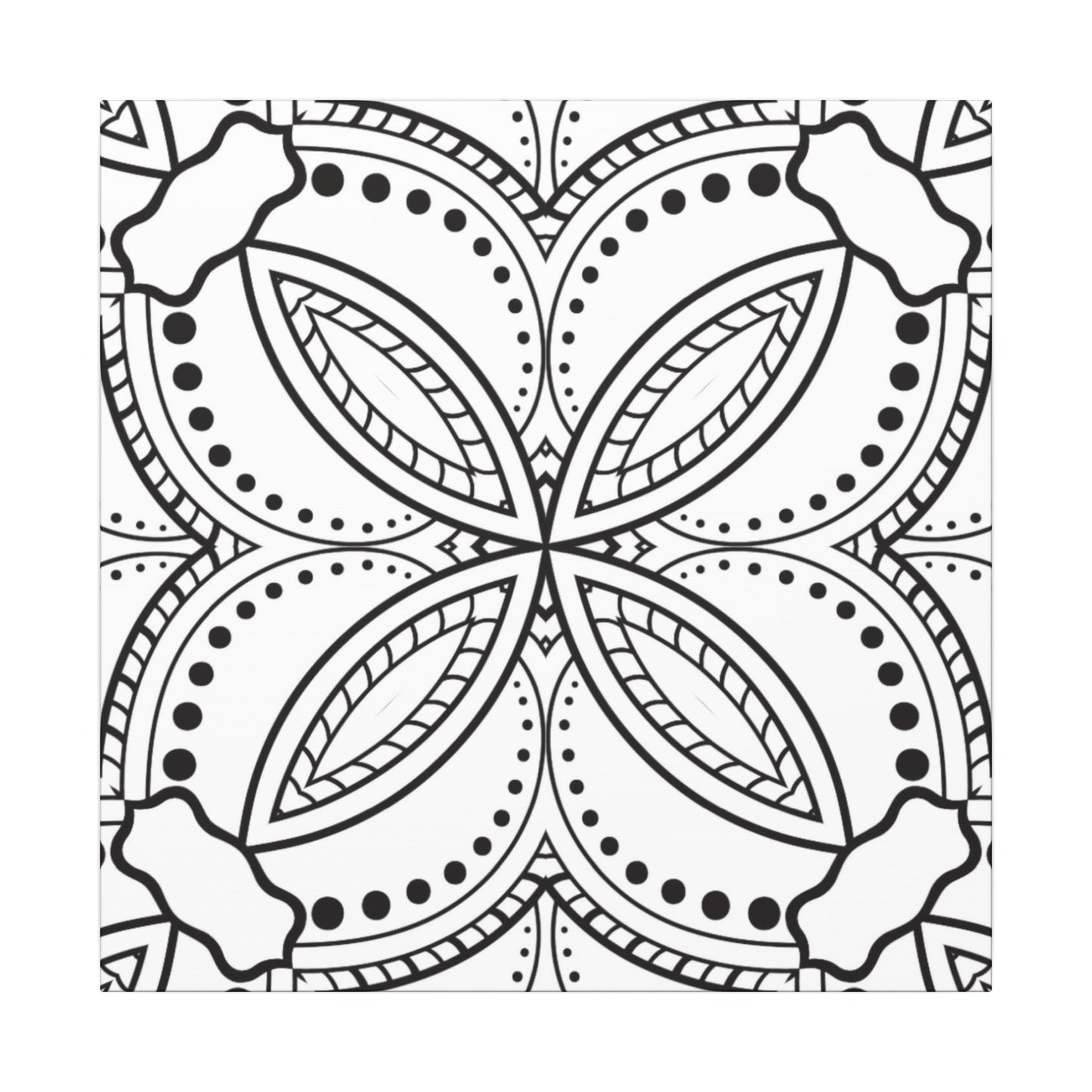 Paint-Your-Own Mandala Canvas Design #8, Stretched, 0.75" (Multi-Size)