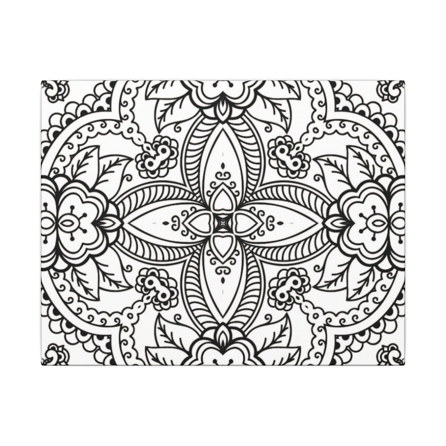 Paint-Your-Own Mandala Canvas Design #42, Stretched, 0.75" (Multi-Size)