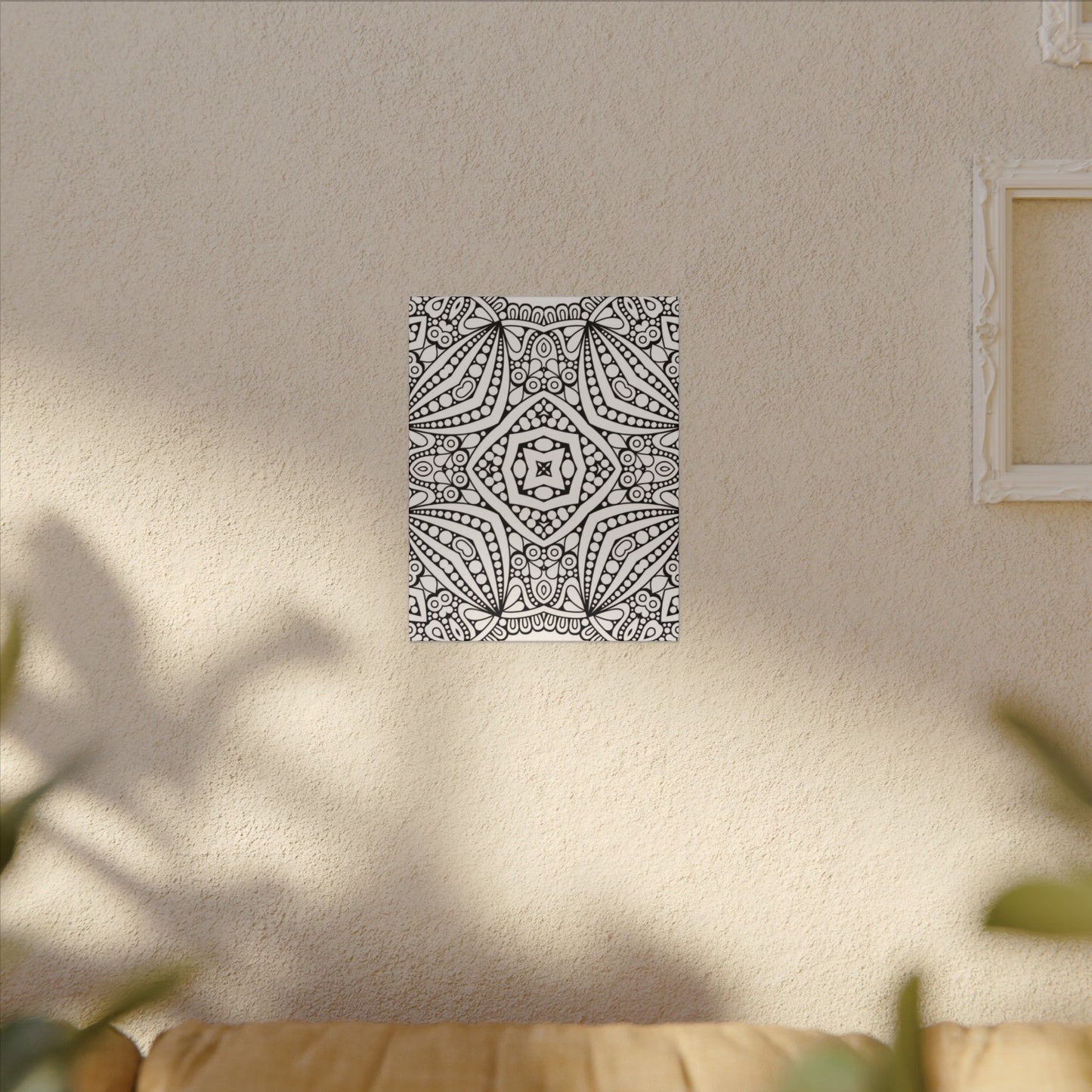 Paint-Your-Own Mandala Canvas Design #39, Stretched, 0.75" (Multi-Size)
