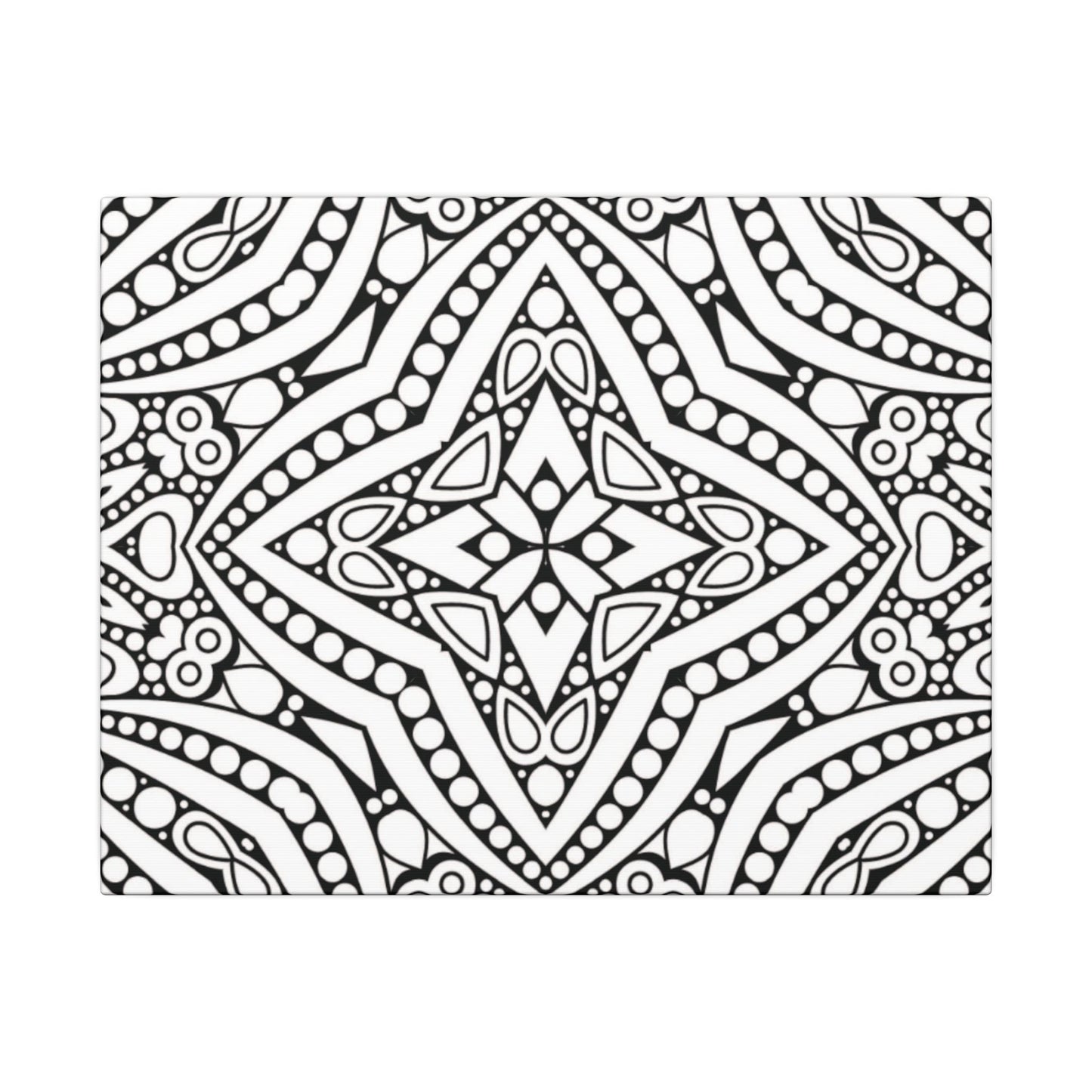 Paint-Your-Own Mandala Canvas Design #46, Stretched, 0.75" (Multi-Size)