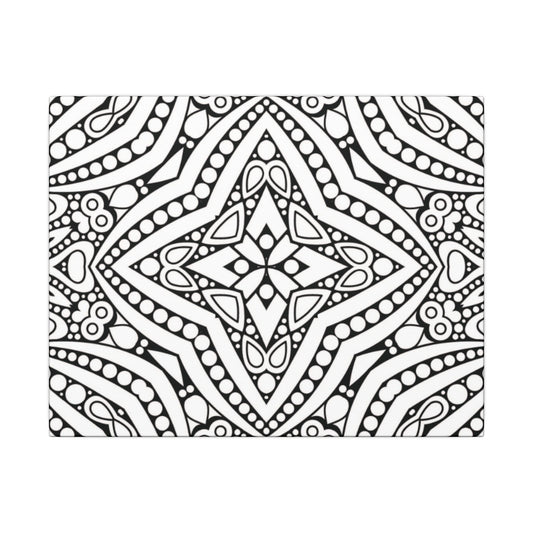 Paint-Your-Own Mandala Canvas Design #46, Stretched, 0.75" (Multi-Size)