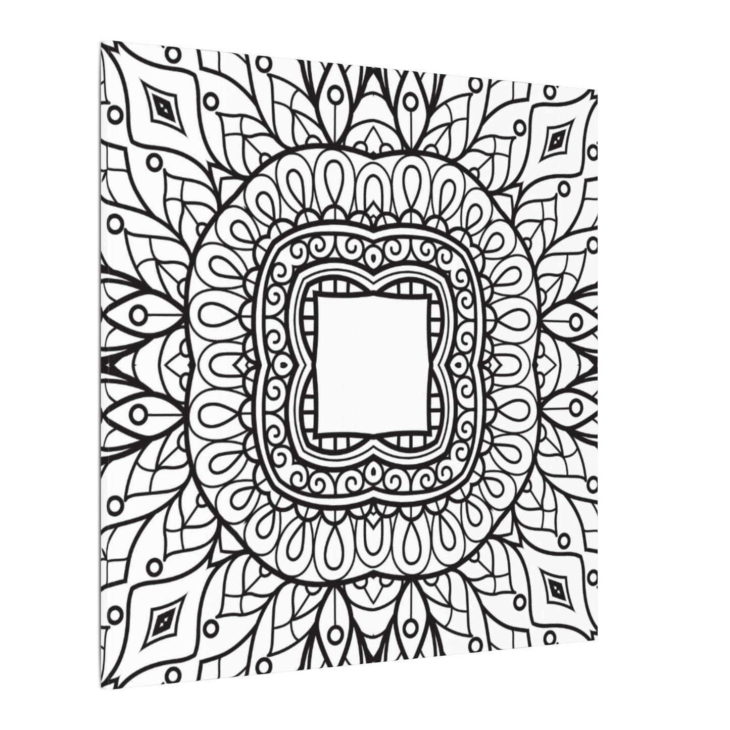 Paint-Your-Own Mandala Canvas Design #6, Stretched, 0.75" (Multi-Size)