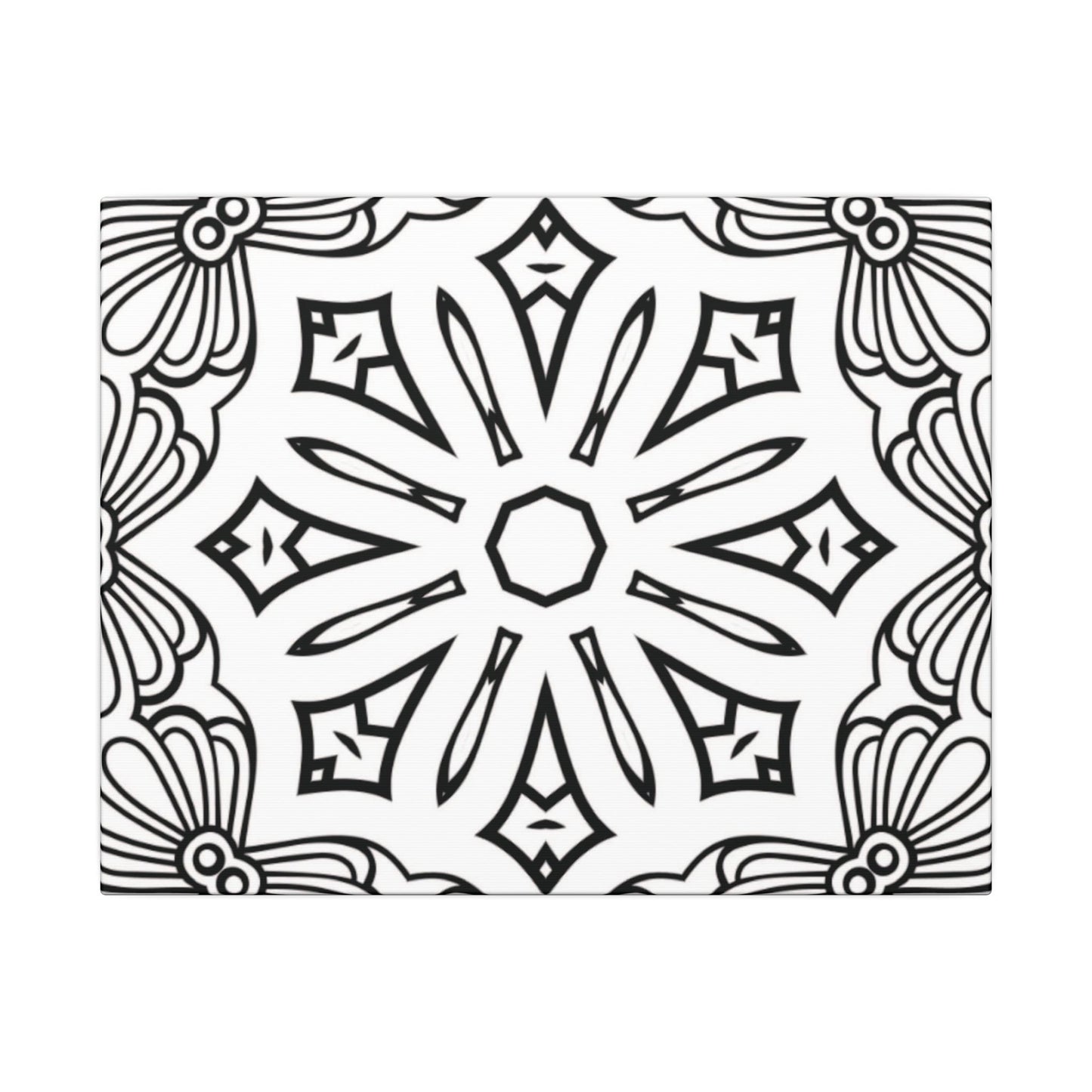 Paint-Your-Own Mandala Canvas Design #37, Stretched, 0.75" (Multi-Size)