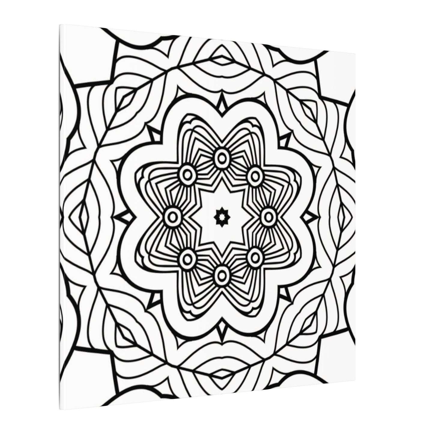 Paint-Your-Own Mandala Canvas Design #43, Stretched, 0.75" (Multi-Size)