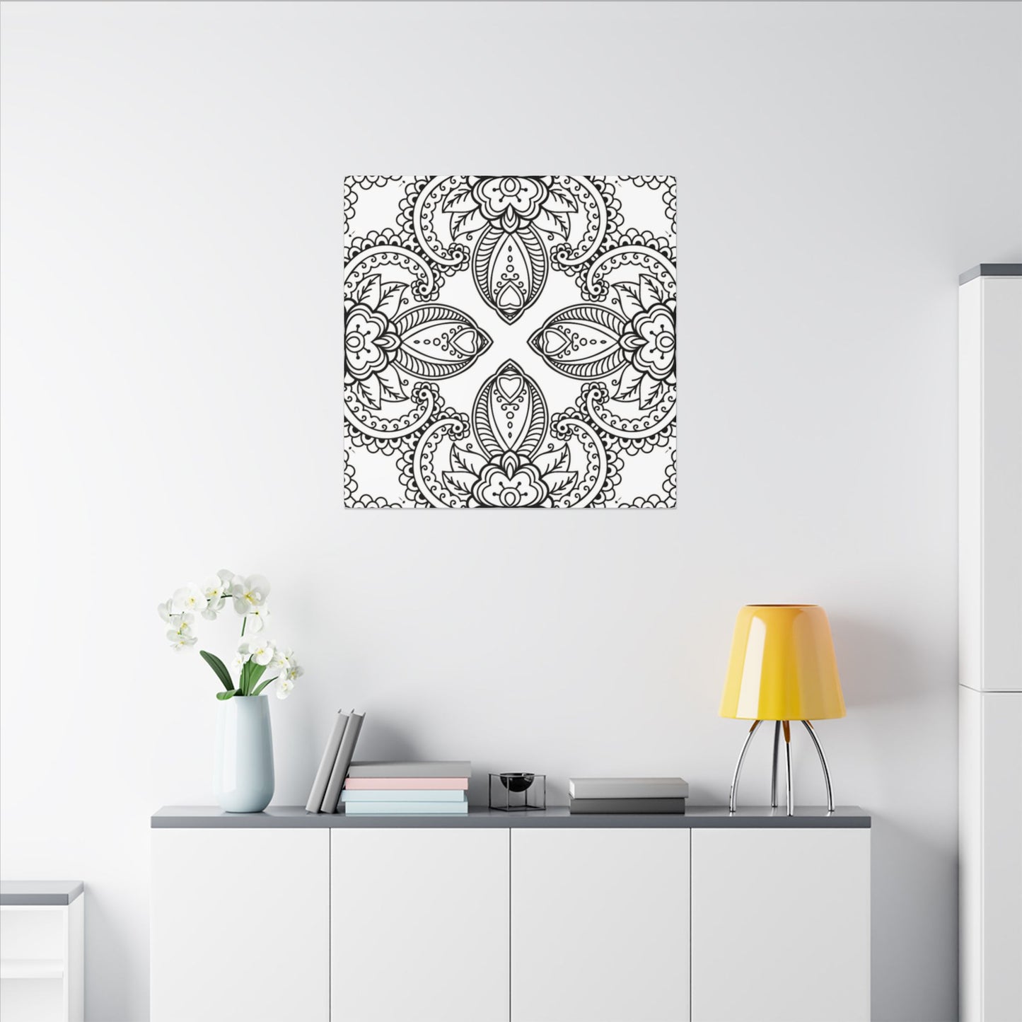 Paint-Your-Own Mandala Canvas Design #34, Stretched, 0.75" (Multi-Size)