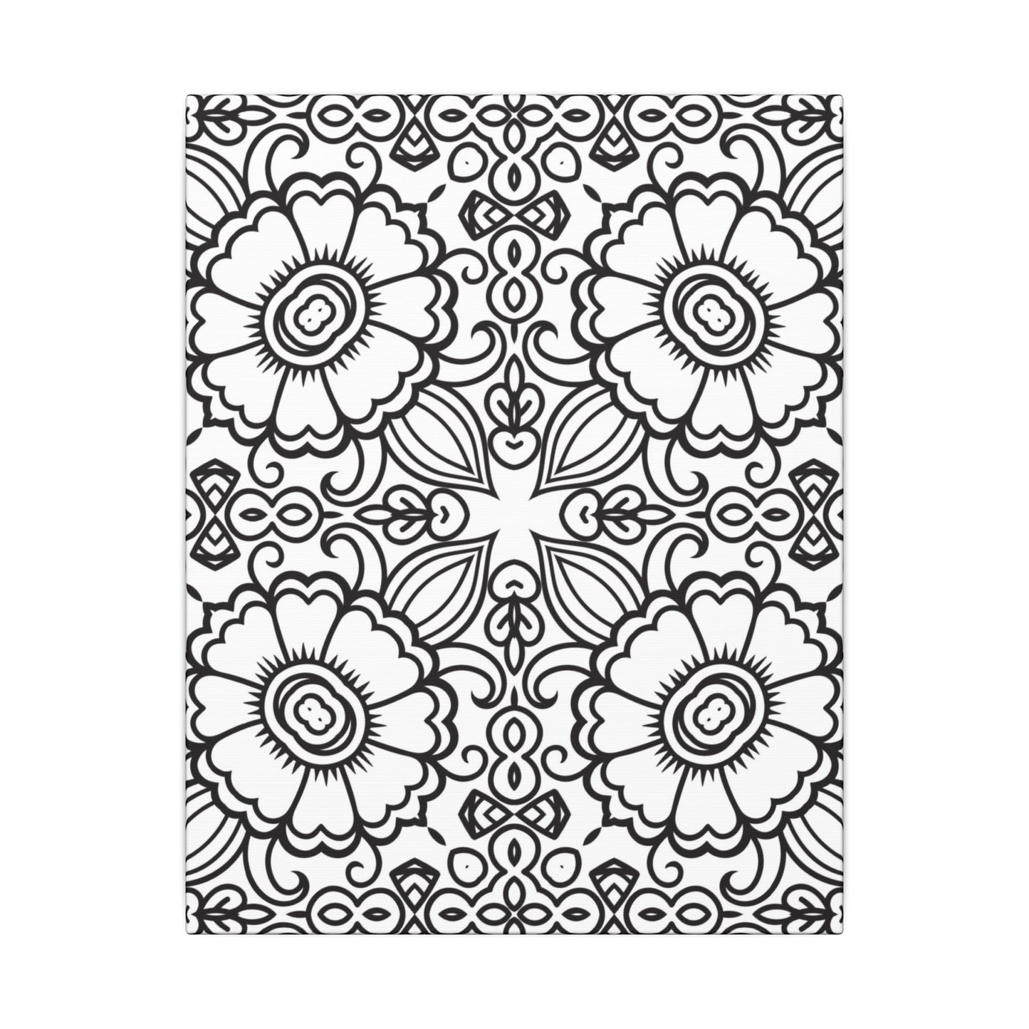 Paint-Your-Own Mandala Canvas Design #29, Stretched, 0.75" (Multi-Size)