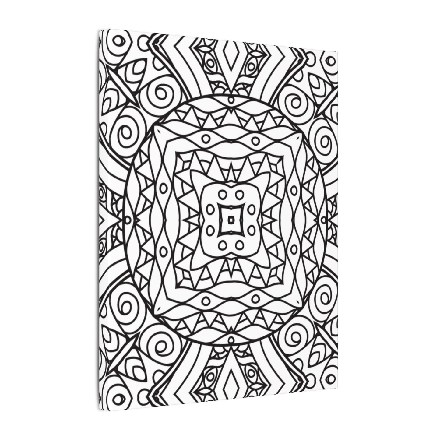 Paint-Your-Own Mandala Canvas Design #9, Stretched, 0.75" (Multi-Size)