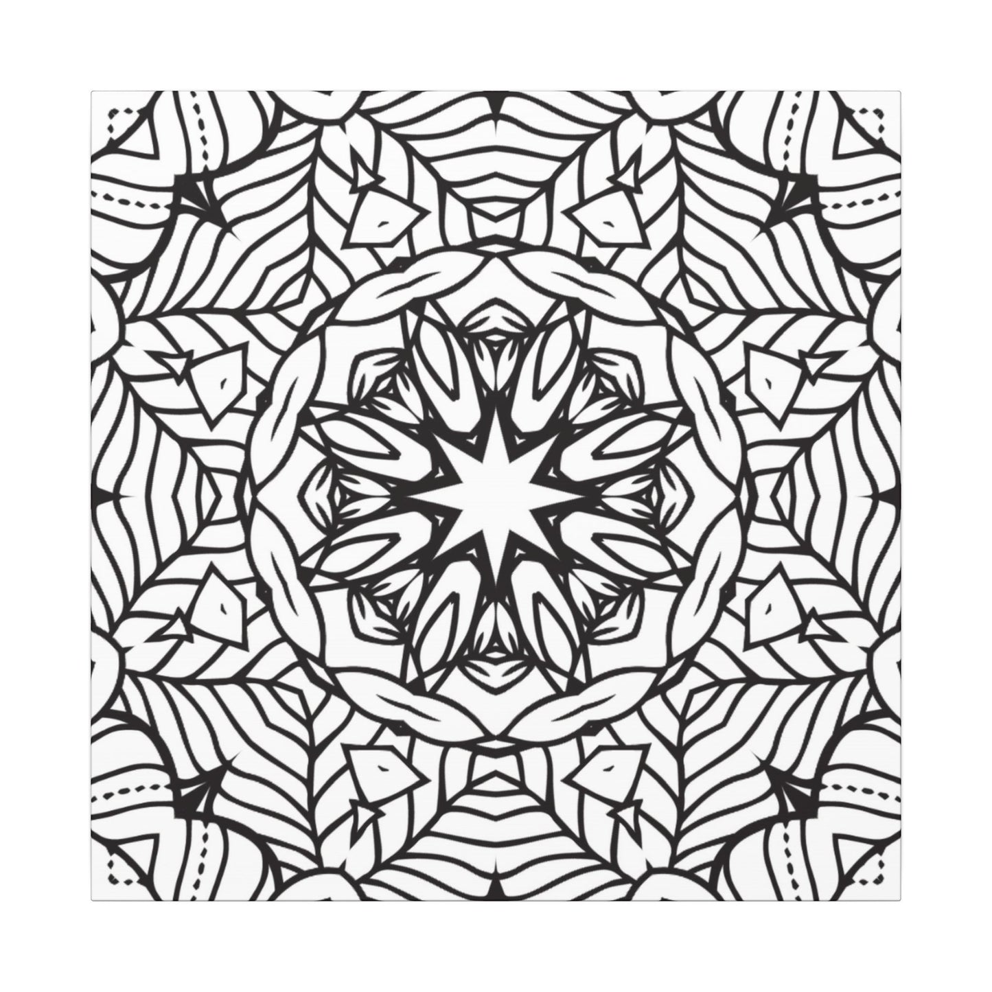 Paint-Your-Own Mandala Canvas Design #20, Stretched, 0.75" (Multi-Size)