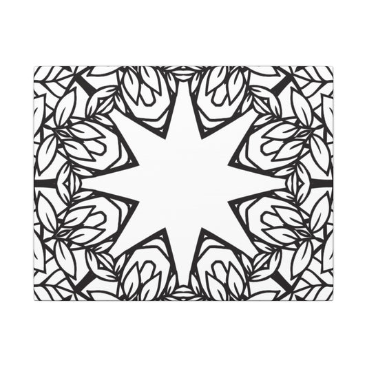 Paint-Your-Own Mandala Canvas Design #3, Stretched, 0.75" (Multi-Size)