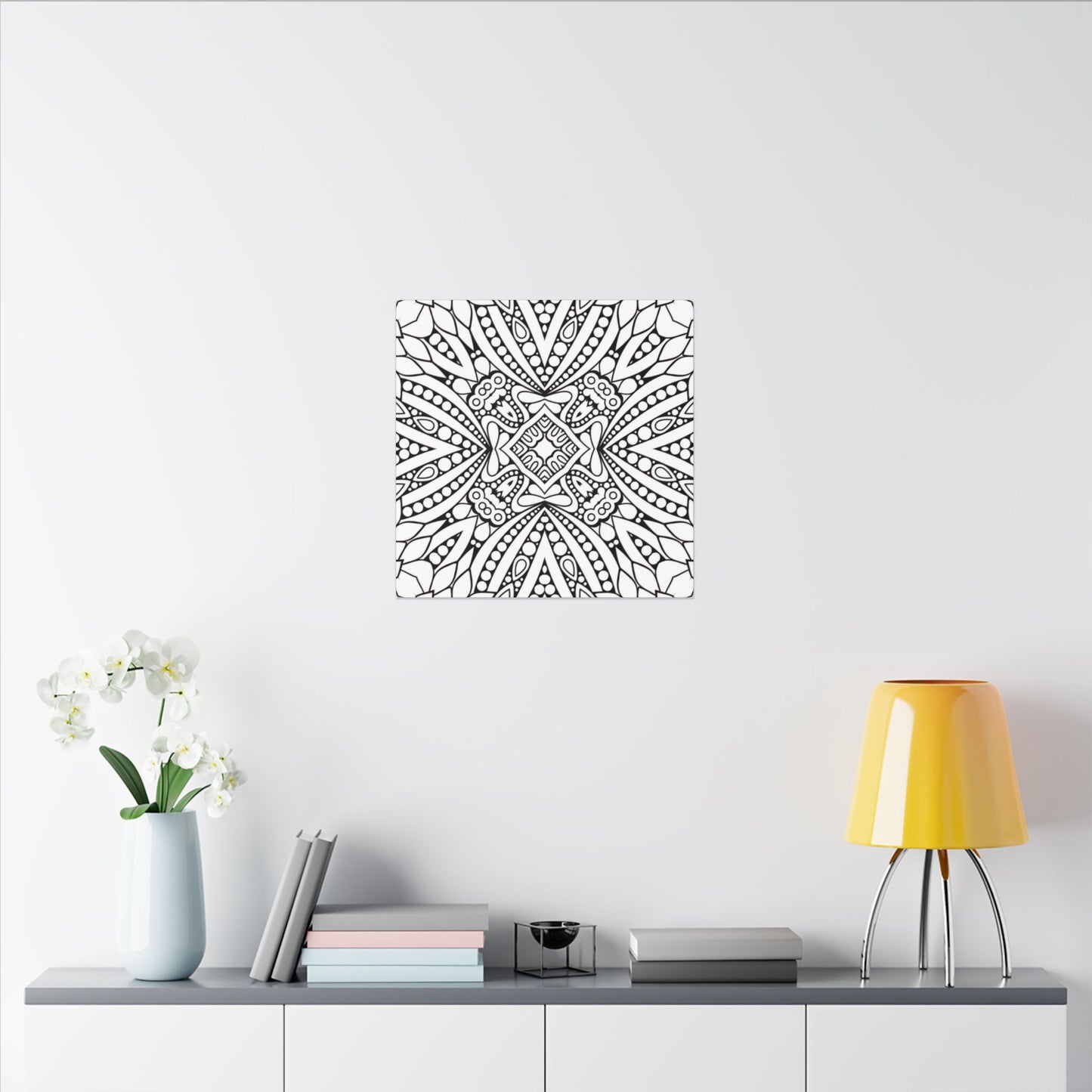 Paint-Your-Own Mandala Canvas Design #49, Stretched, 0.75" (Multi-Size)