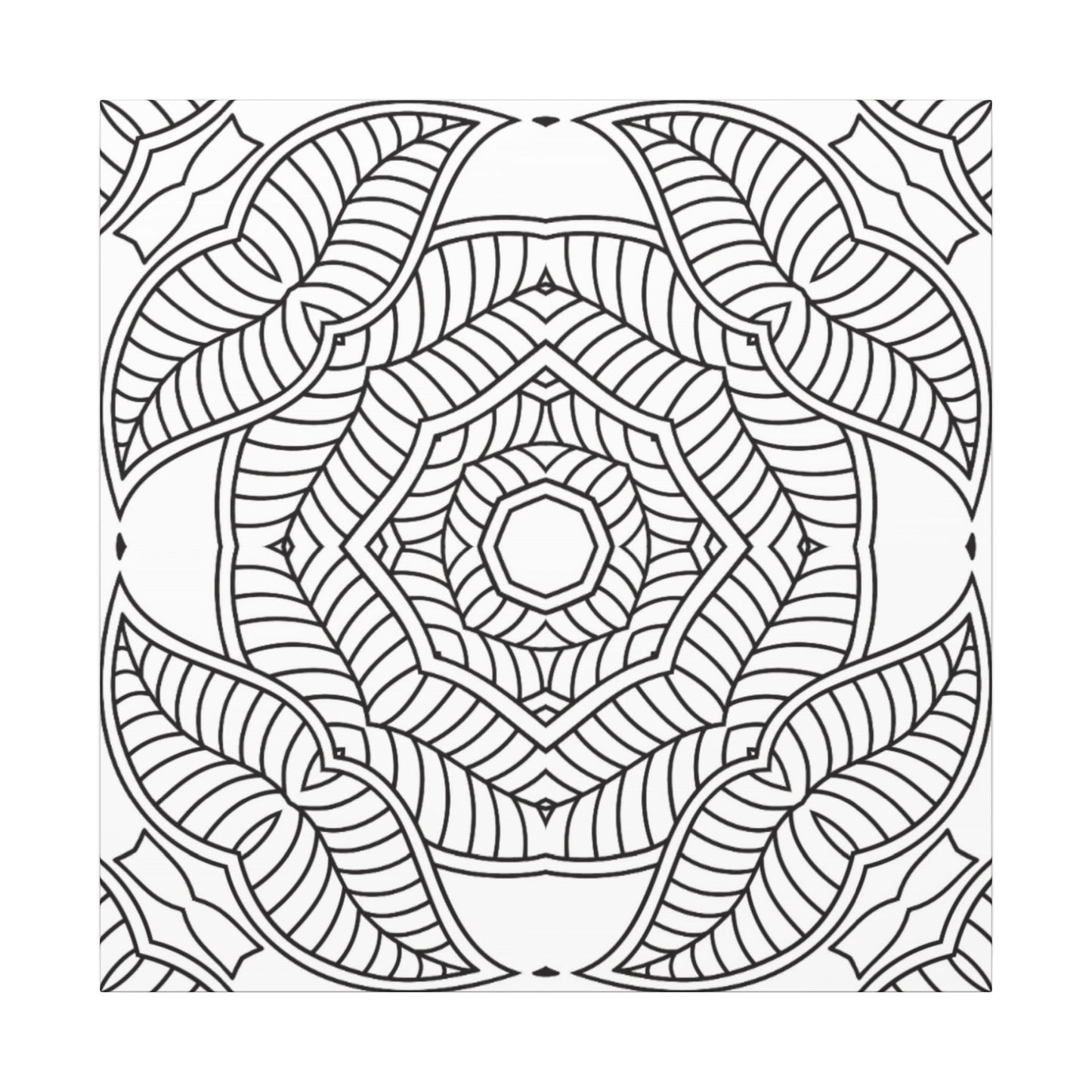 Paint-Your-Own Mandala Canvas Design #31, Stretched, 0.75" (Multi-Size)
