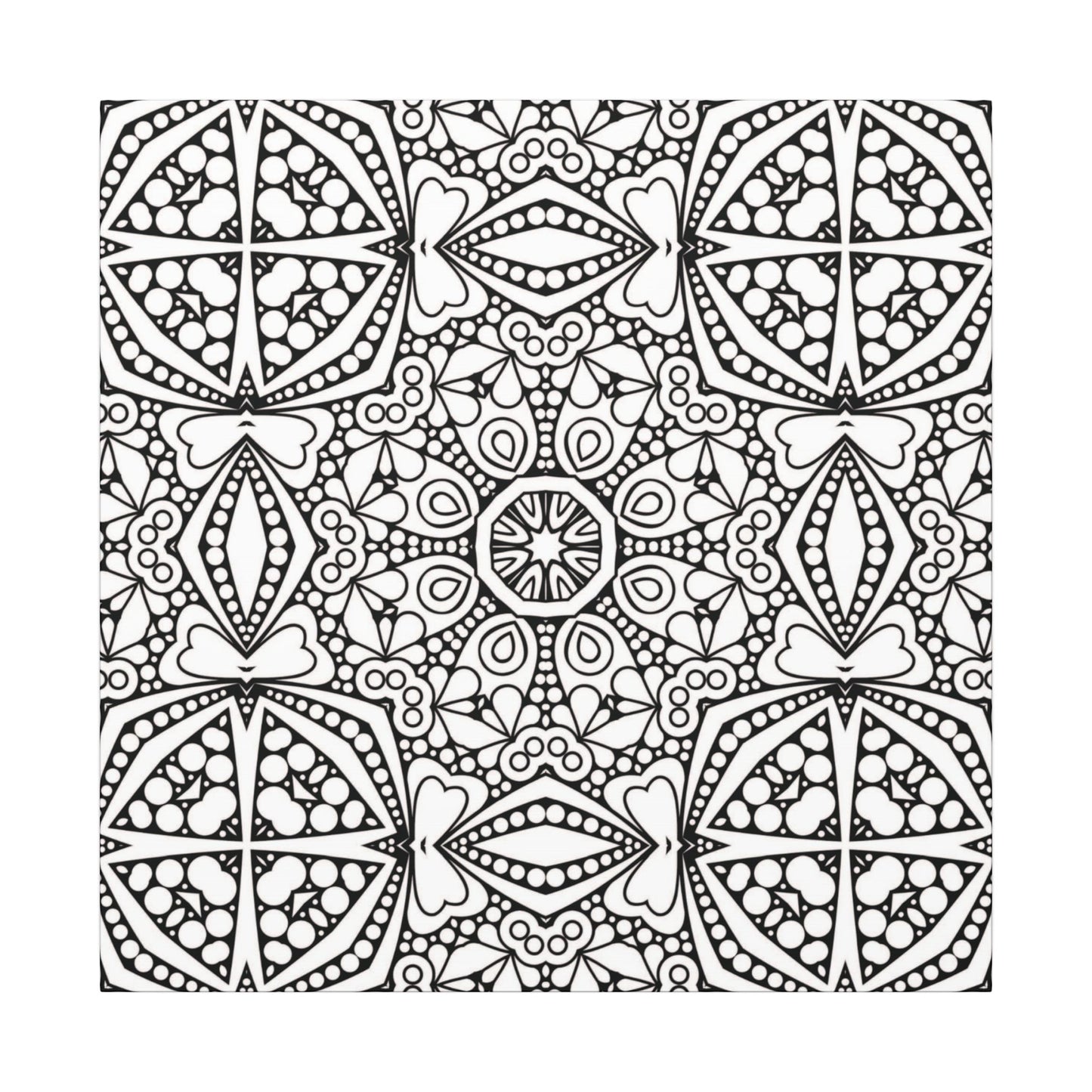 Paint-Your-Own Mandala Canvas Design #45, Stretched, 0.75" (Multi-Size)