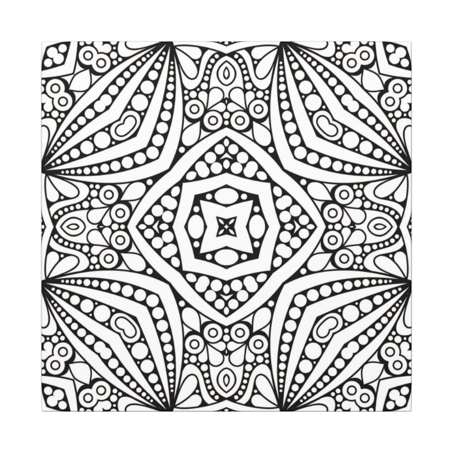 Paint-Your-Own Mandala Canvas Design #39, Stretched, 0.75" (Multi-Size)