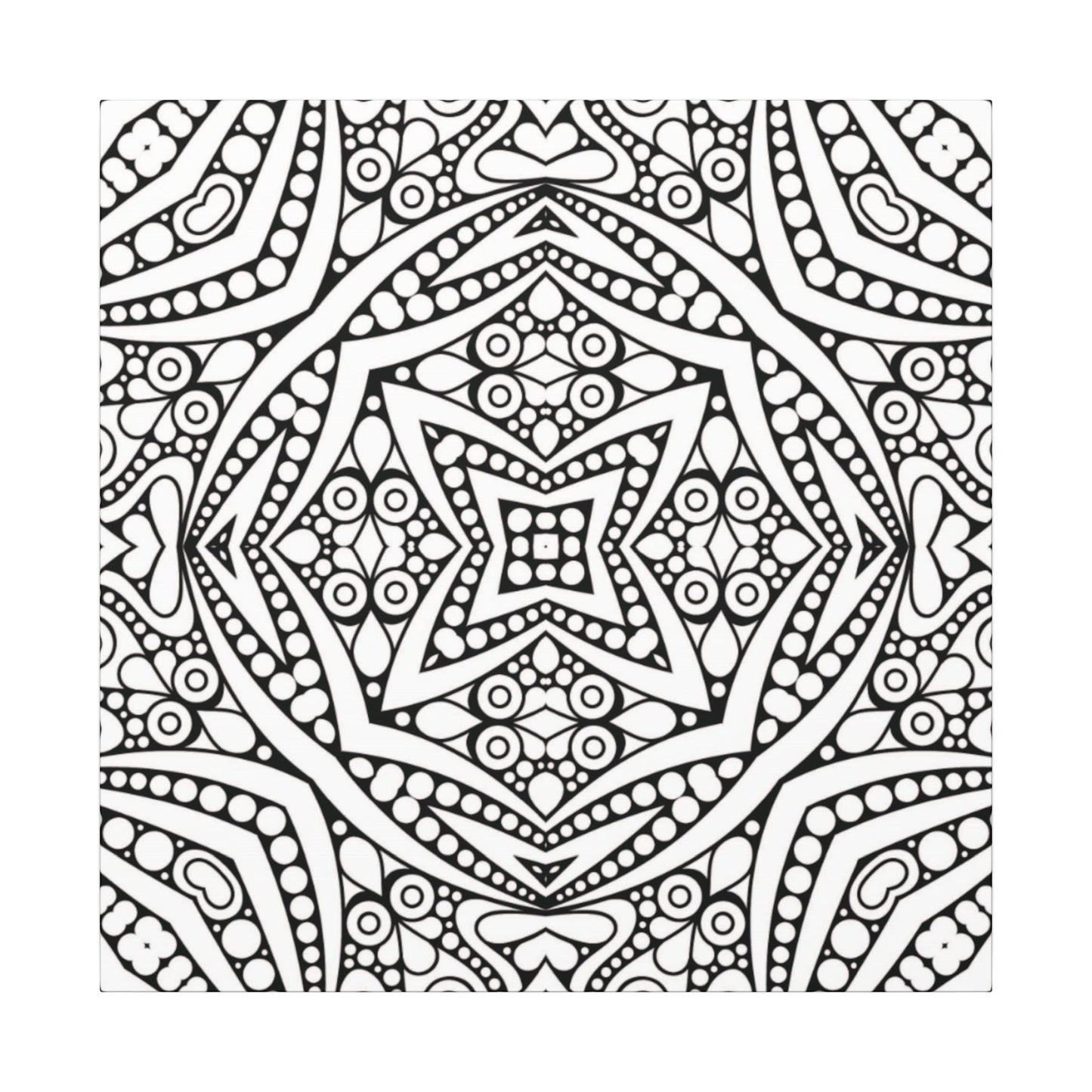 Paint-Your-Own Mandala Canvas Design #38, Stretched, 0.75" (Multi-Size)