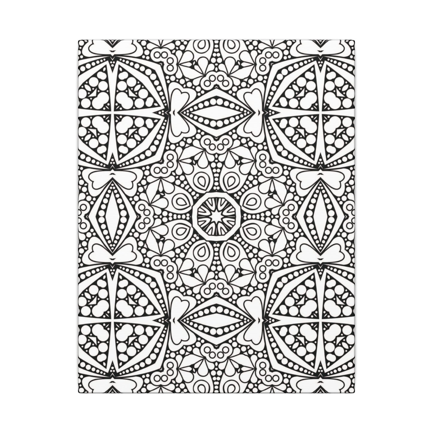 Paint-Your-Own Mandala Canvas Design #45, Stretched, 0.75" (Multi-Size)