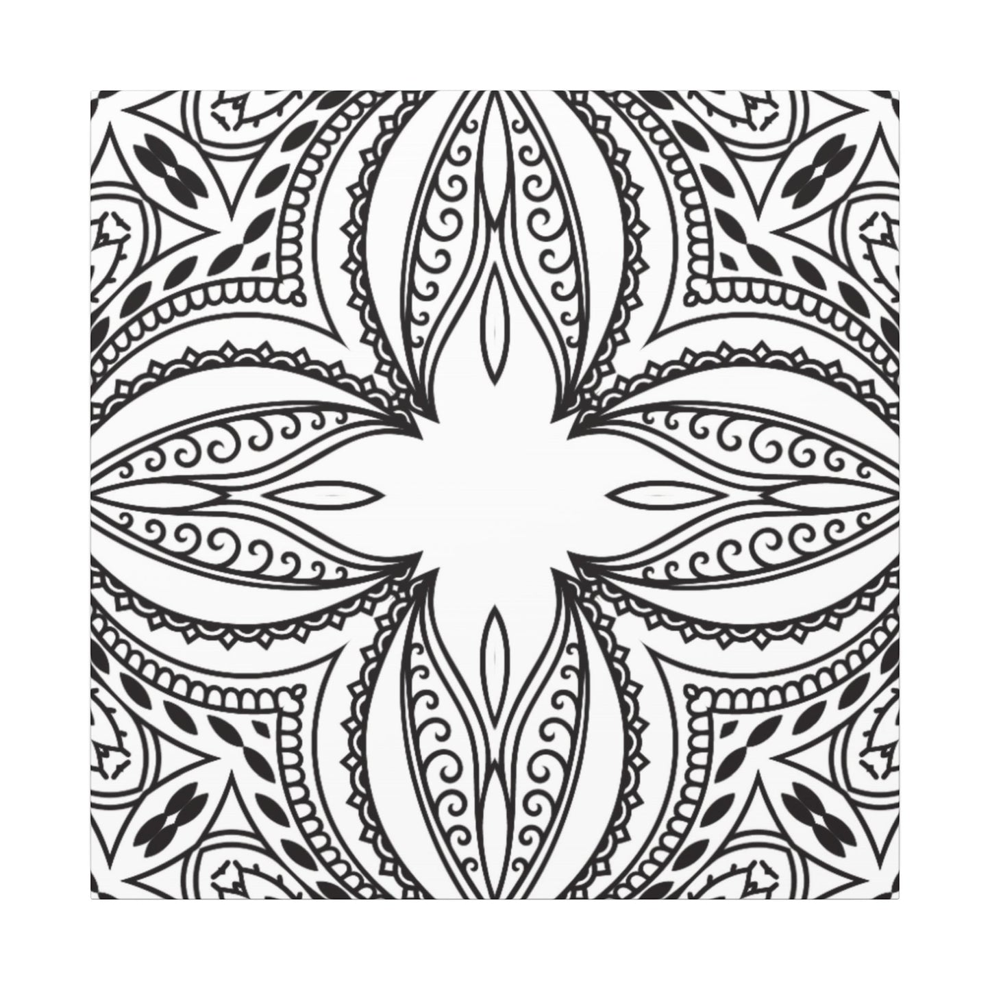 Paint-Your-Own Mandala Canvas Design #21, Stretched, 0.75" (Multi-Size)