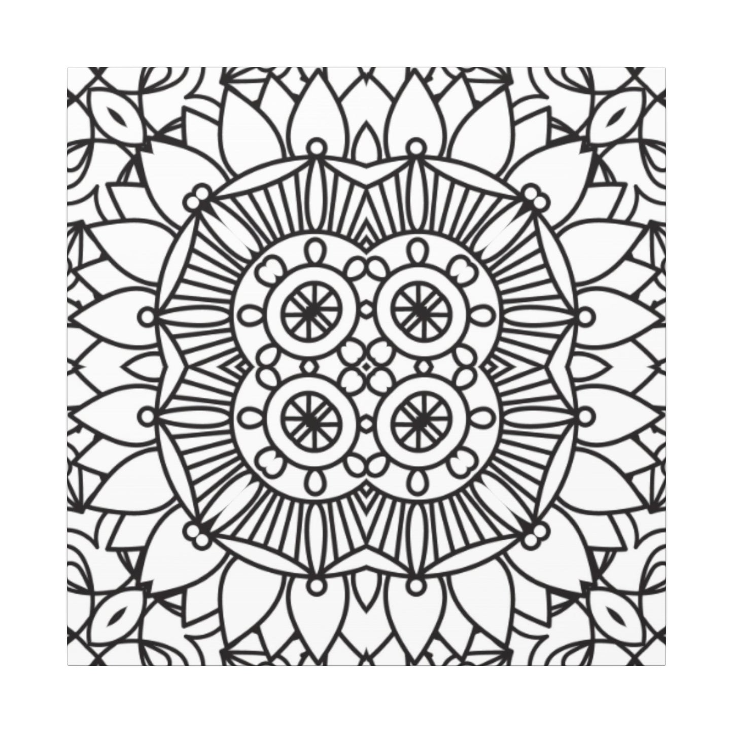 Paint-Your-Own Mandala Canvas Design #14, Stretched, 0.75" (Multi-Size)