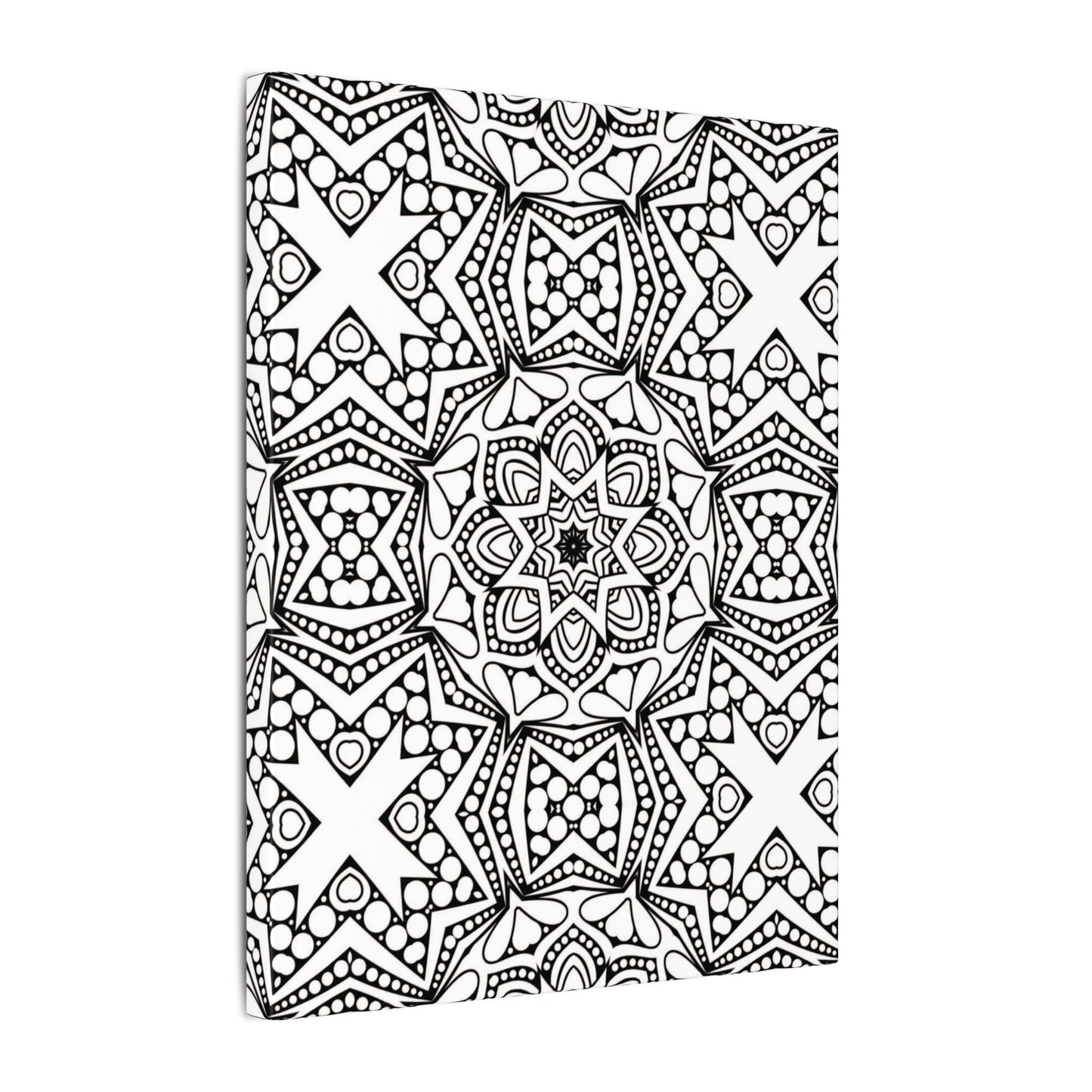Paint-Your-Own Mandala Canvas Design #18, Stretched, 0.75" (Multi-Size)