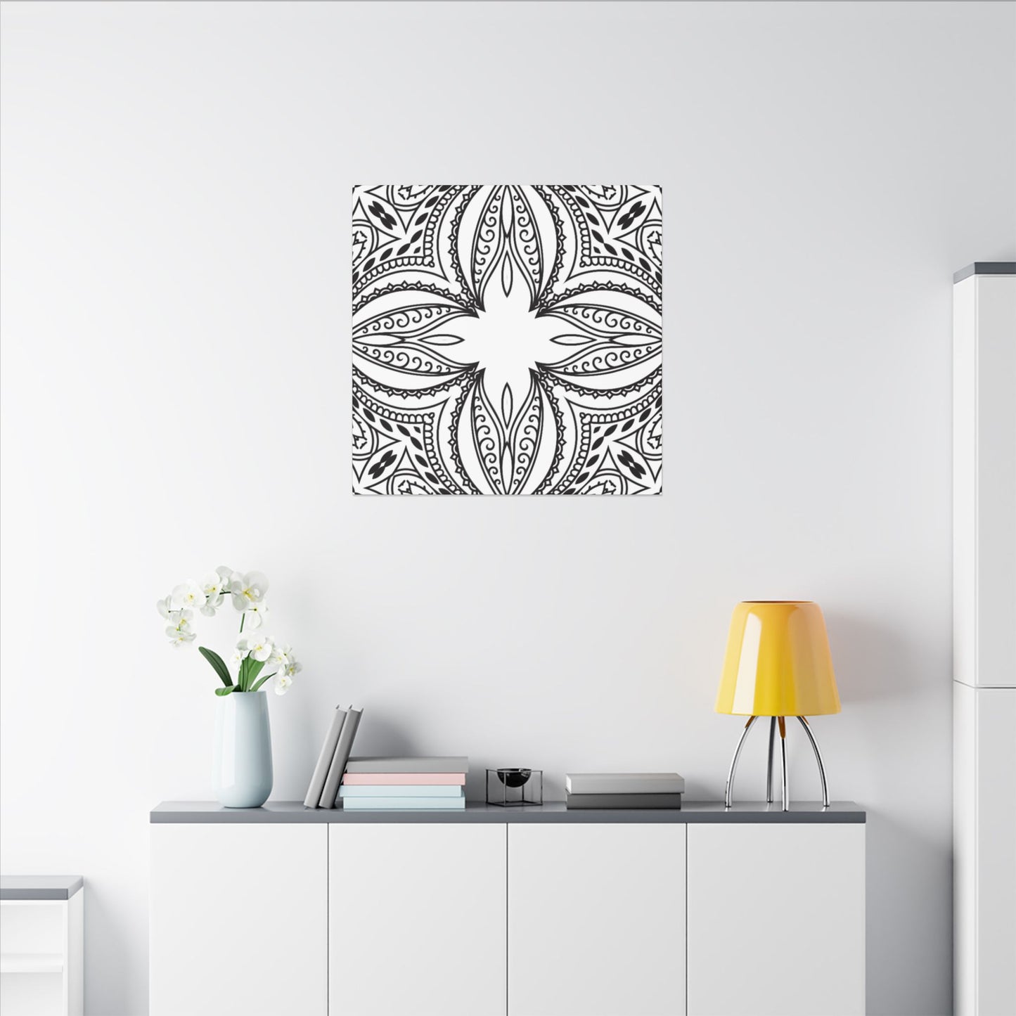 Paint-Your-Own Mandala Canvas Design #21, Stretched, 0.75" (Multi-Size)