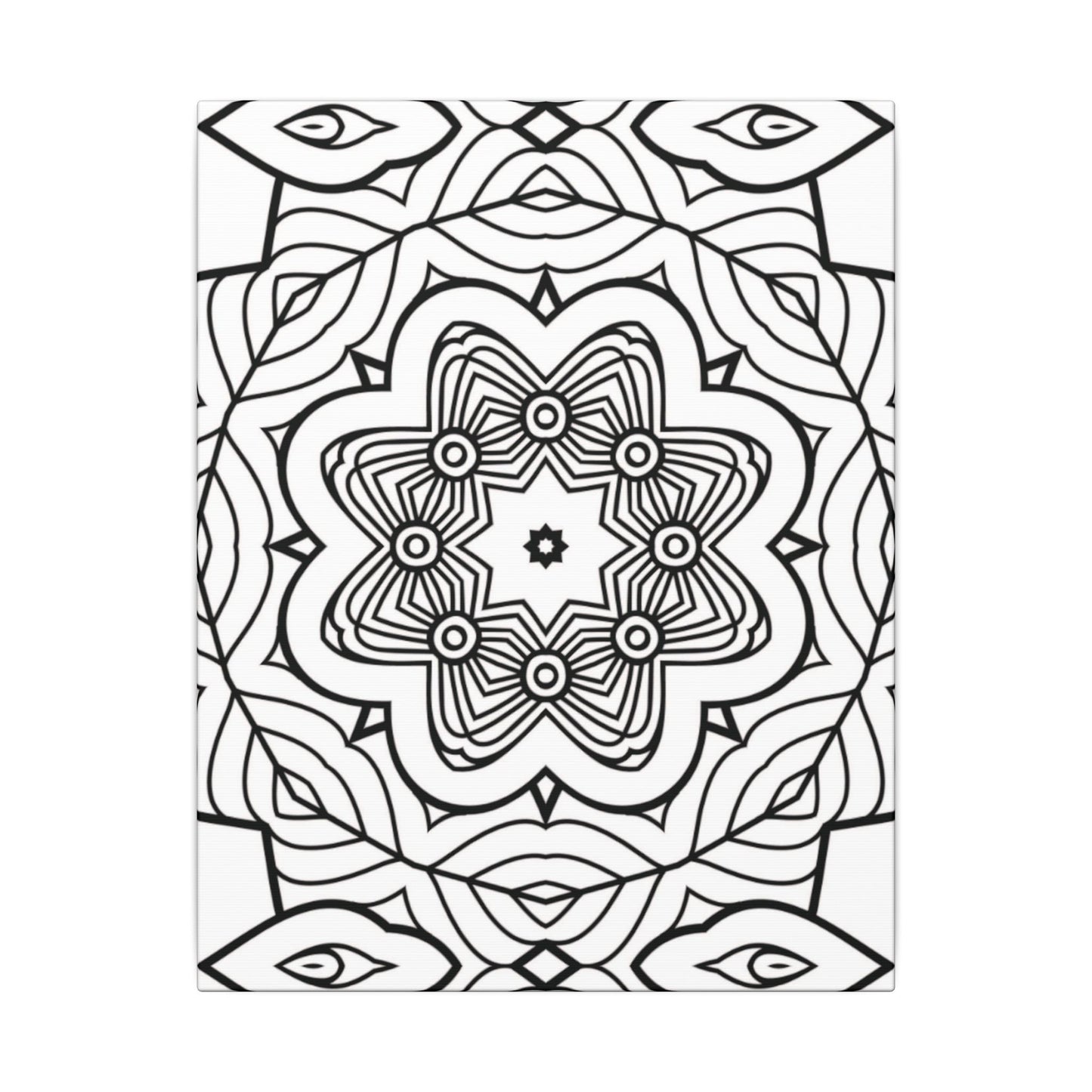 Paint-Your-Own Mandala Canvas Design #43, Stretched, 0.75" (Multi-Size)
