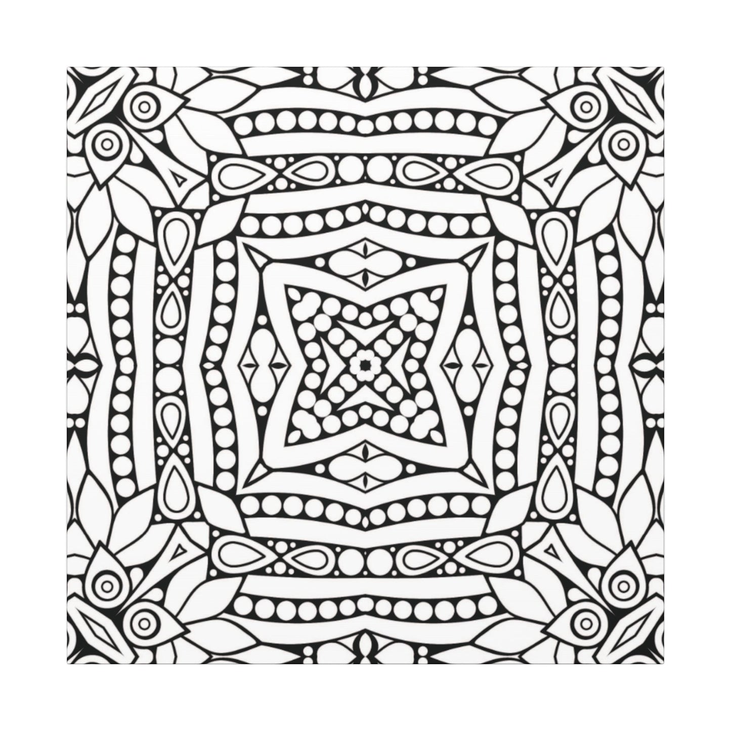 Paint-Your-Own Mandala Canvas Design #1, Stretched, 0.75" (Multi-Size)