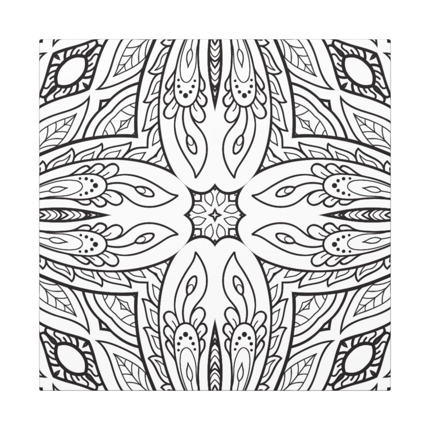 Paint-Your-Own Mandala Canvas Design #10, Stretched, 0.75" (Multi-Size)