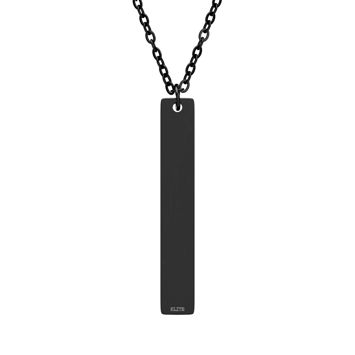 Engravable Vertical Bar Necklace — Personalized Pendant