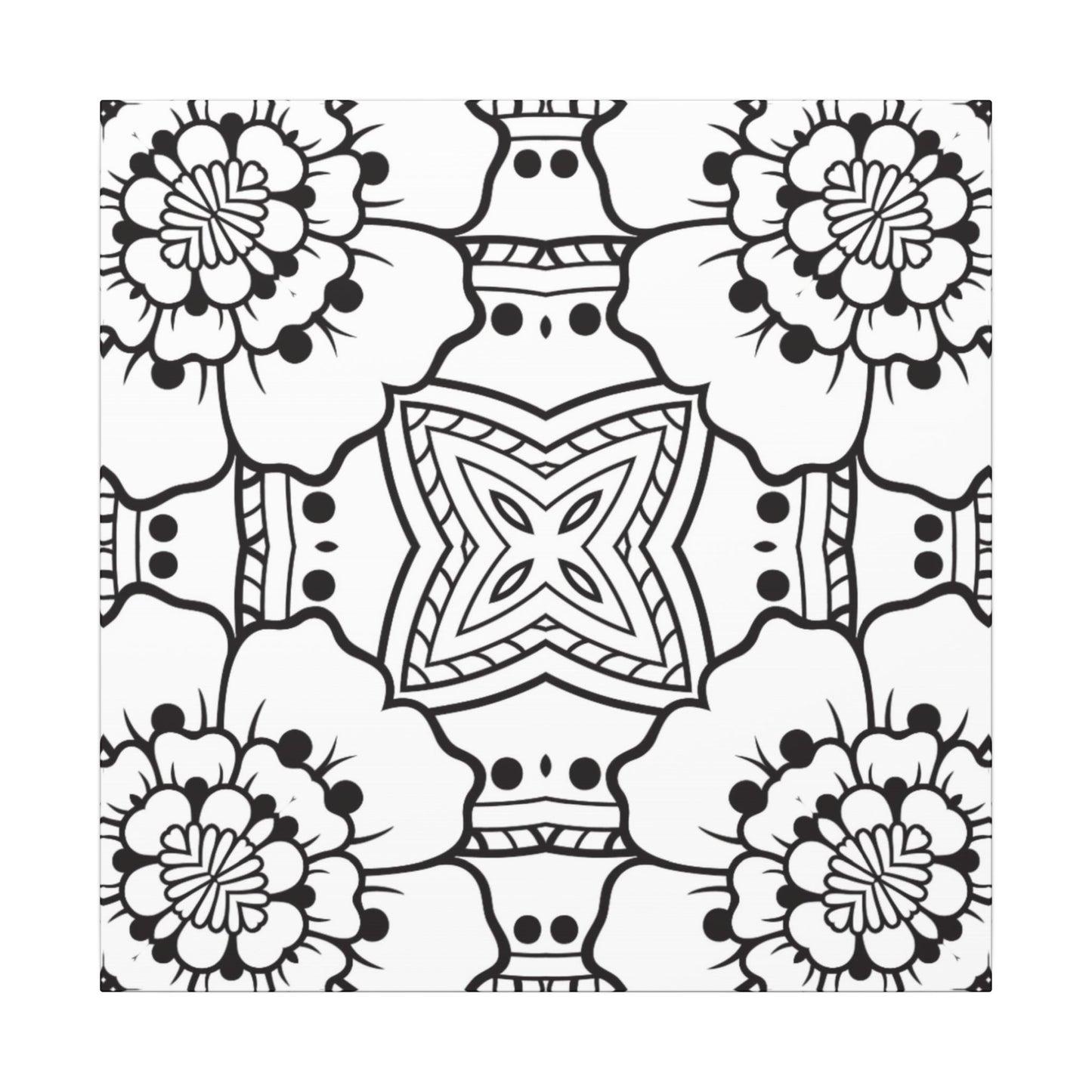 Paint-Your-Own Mandala Canvas Design #25, Stretched, 0.75" (Multi-Size)