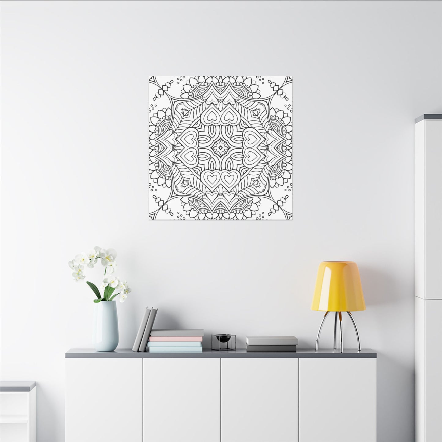 Paint-Your-Own Mandala Canvas Design #7, Stretched, 0.75" (Multi-Size)