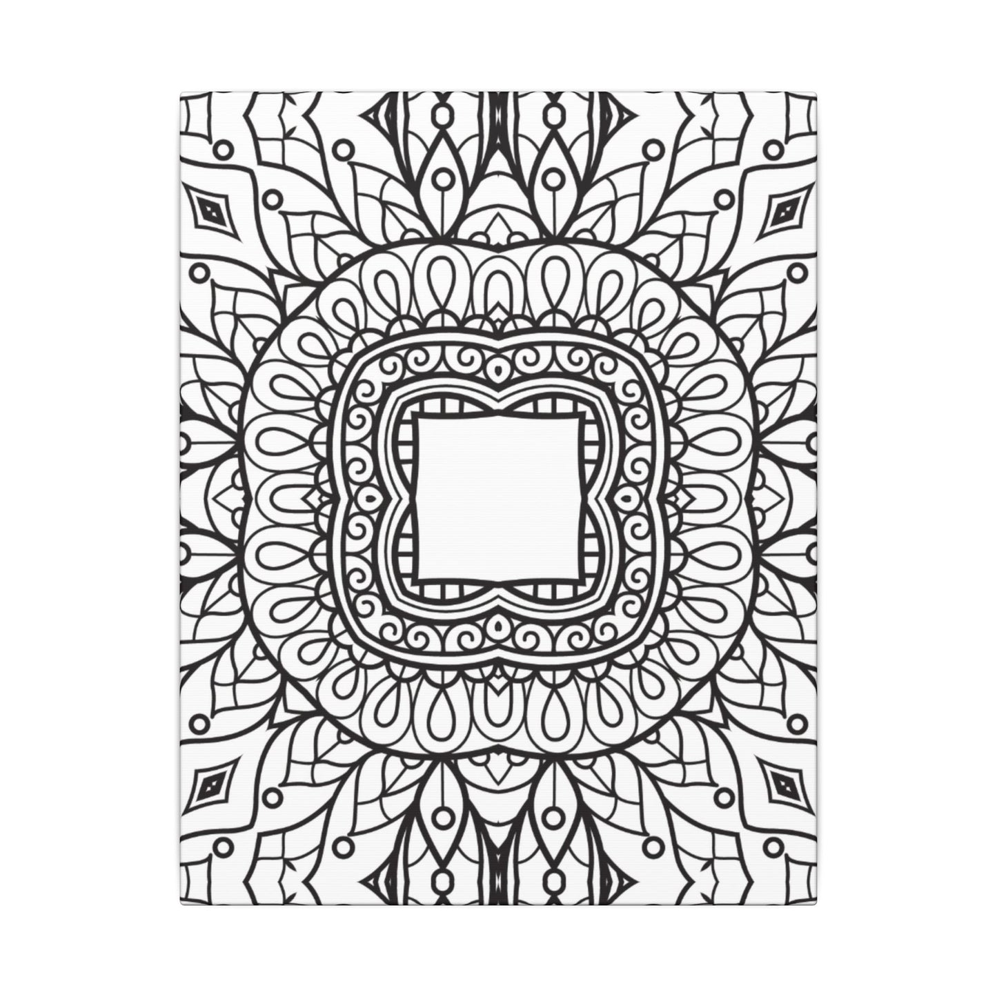 Paint-Your-Own Mandala Canvas Design #6, Stretched, 0.75" (Multi-Size)