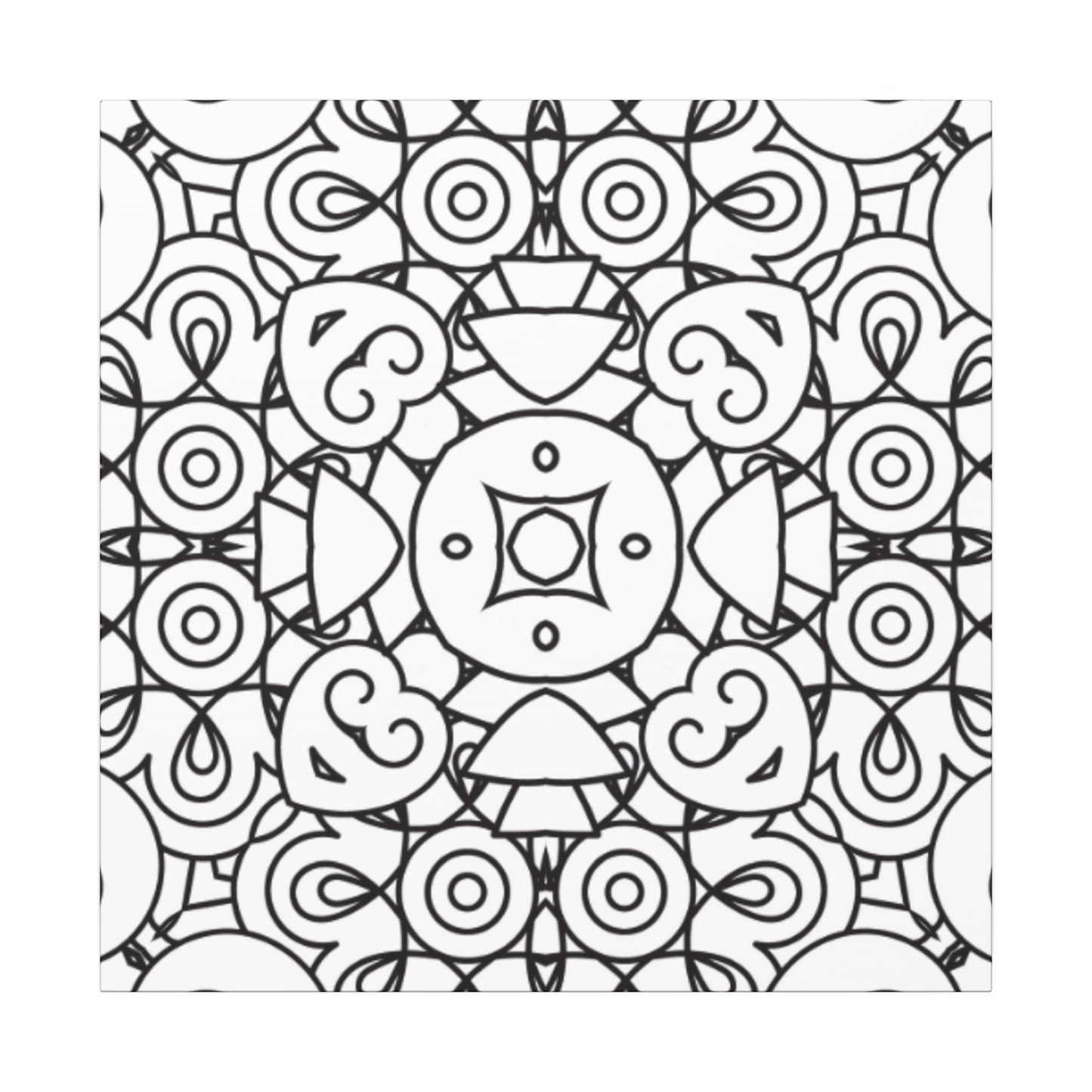 Paint-Your-Own Mandala Canvas Design #28, Stretched, 0.75" (Multi-Size)