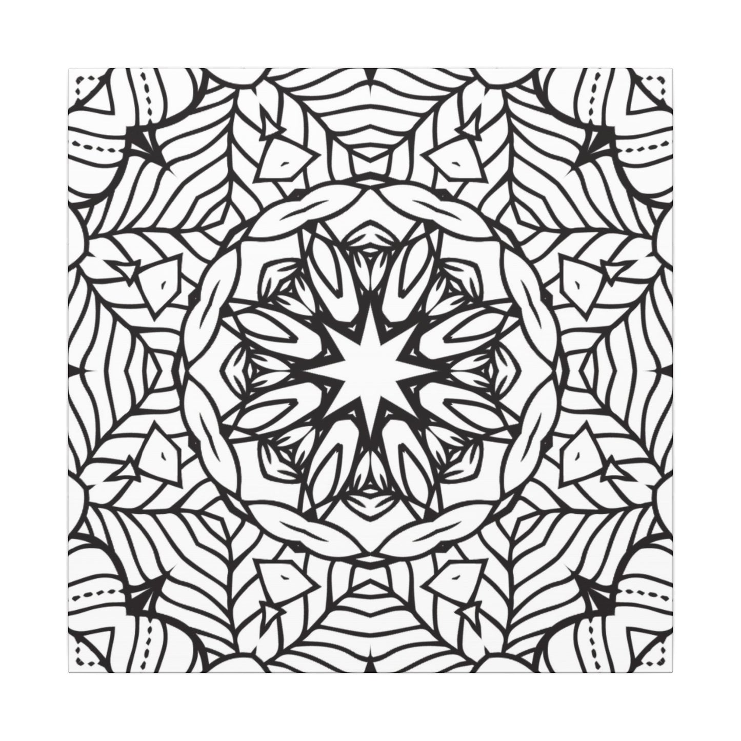 Paint-Your-Own Mandala Canvas Design #20, Stretched, 0.75" (Multi-Size)