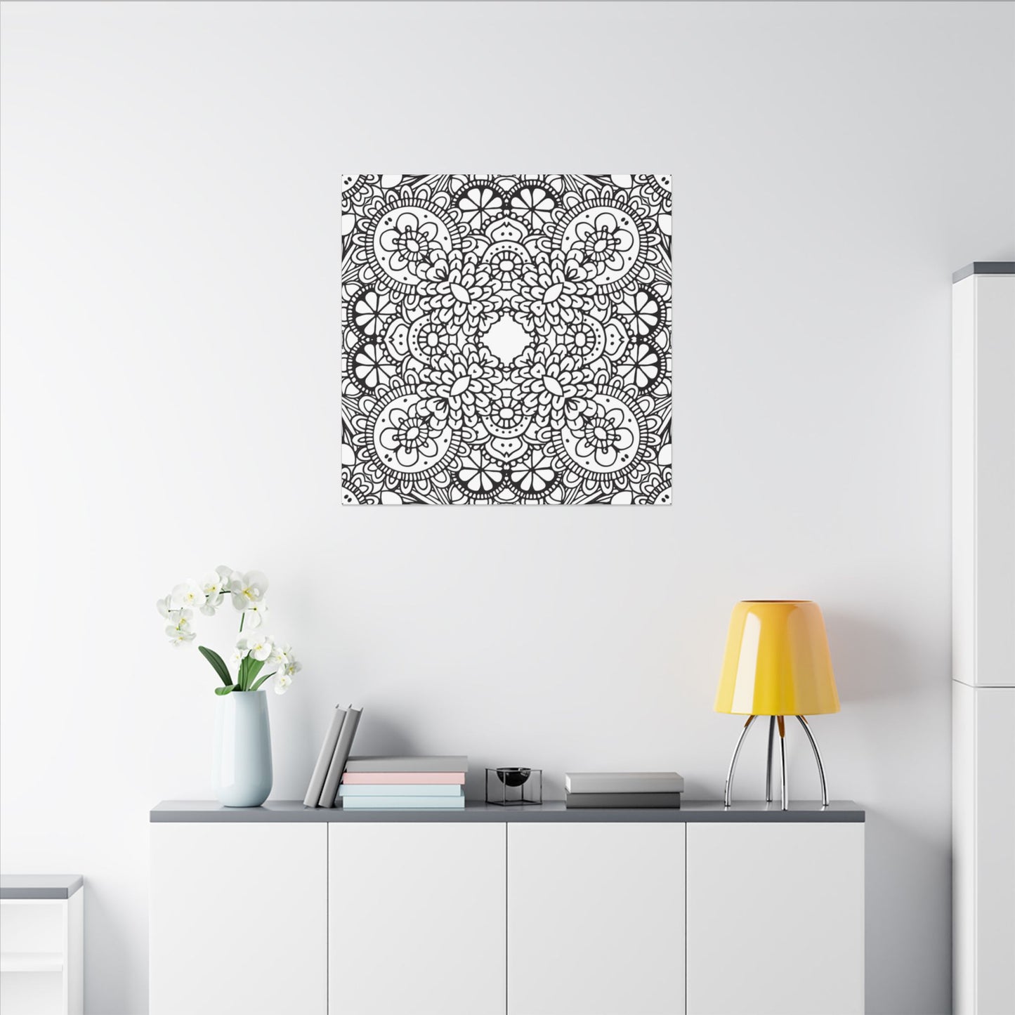 Paint-Your-Own Mandala Canvas Design #33, Stretched, 0.75" (Multi-Size)