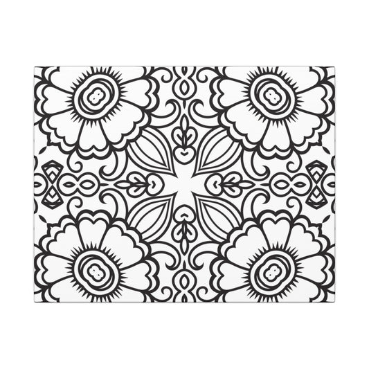 Paint-Your-Own Mandala Canvas Design #29, Stretched, 0.75" (Multi-Size)