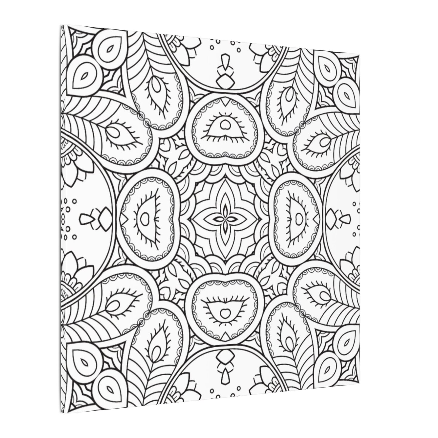 Paint-Your-Own Mandala Canvas Design #24, Stretched, 0.75" (Multi-Size)
