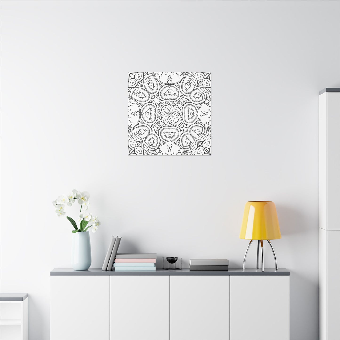 Paint-Your-Own Mandala Canvas Design #24, Stretched, 0.75" (Multi-Size)