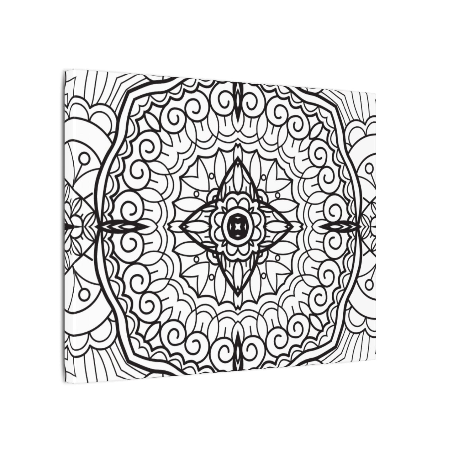 Paint-Your-Own Mandala Canvas Design #23, Stretched, 0.75" (Multi-Size)