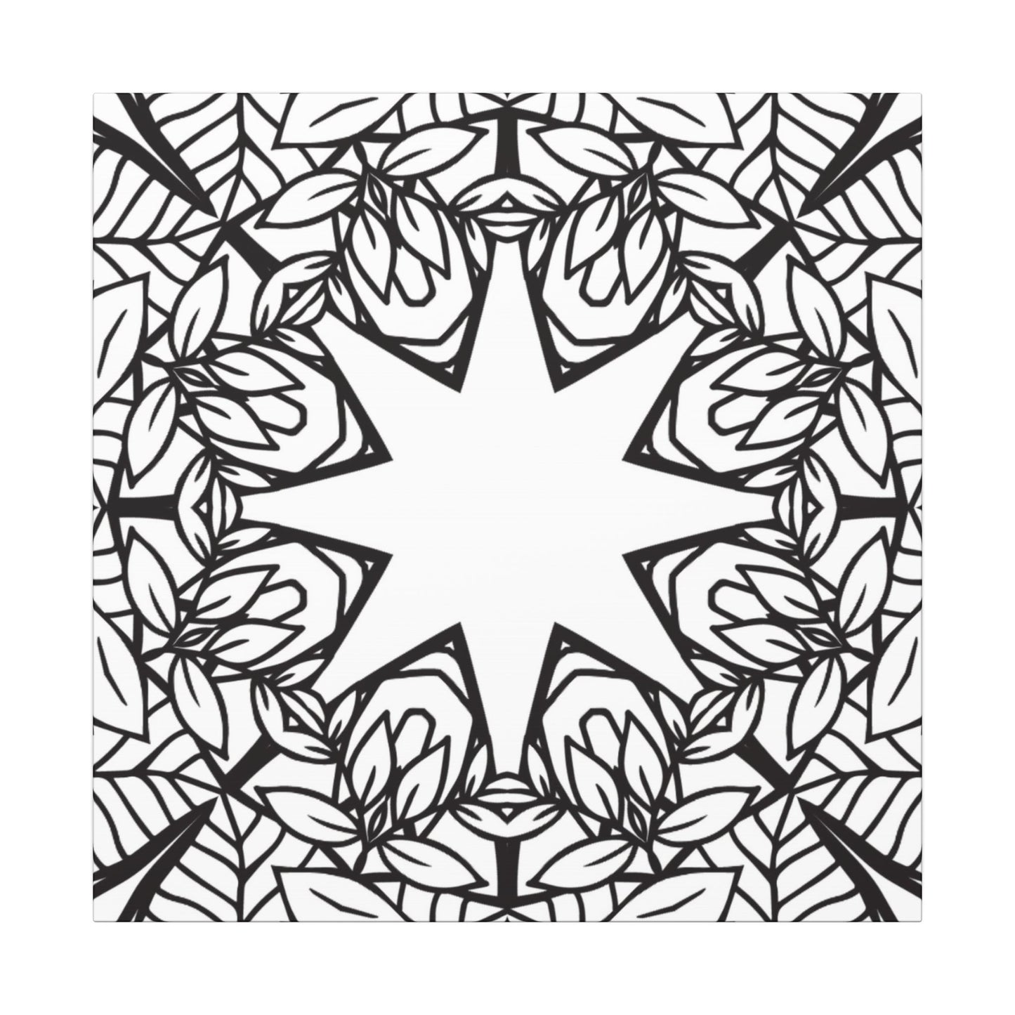 Paint-Your-Own Mandala Canvas Design #3, Stretched, 0.75" (Multi-Size)