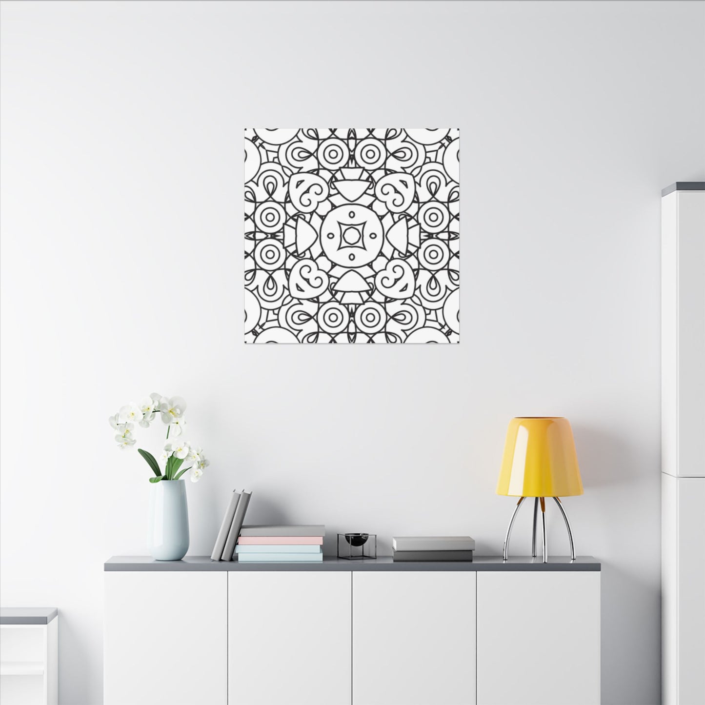 Paint-Your-Own Mandala Canvas Design #28, Stretched, 0.75" (Multi-Size)