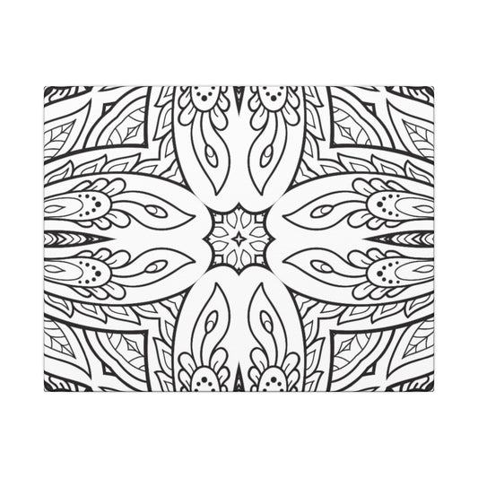 Paint-Your-Own Mandala Canvas Design #10, Stretched, 0.75" (Multi-Size)