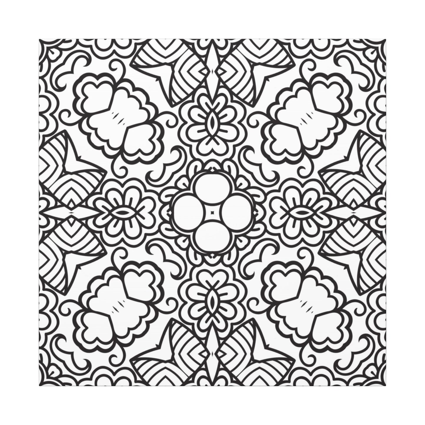 Paint-Your-Own Mandala Canvas Design #16, Stretched, 0.75" (Multi-Size)