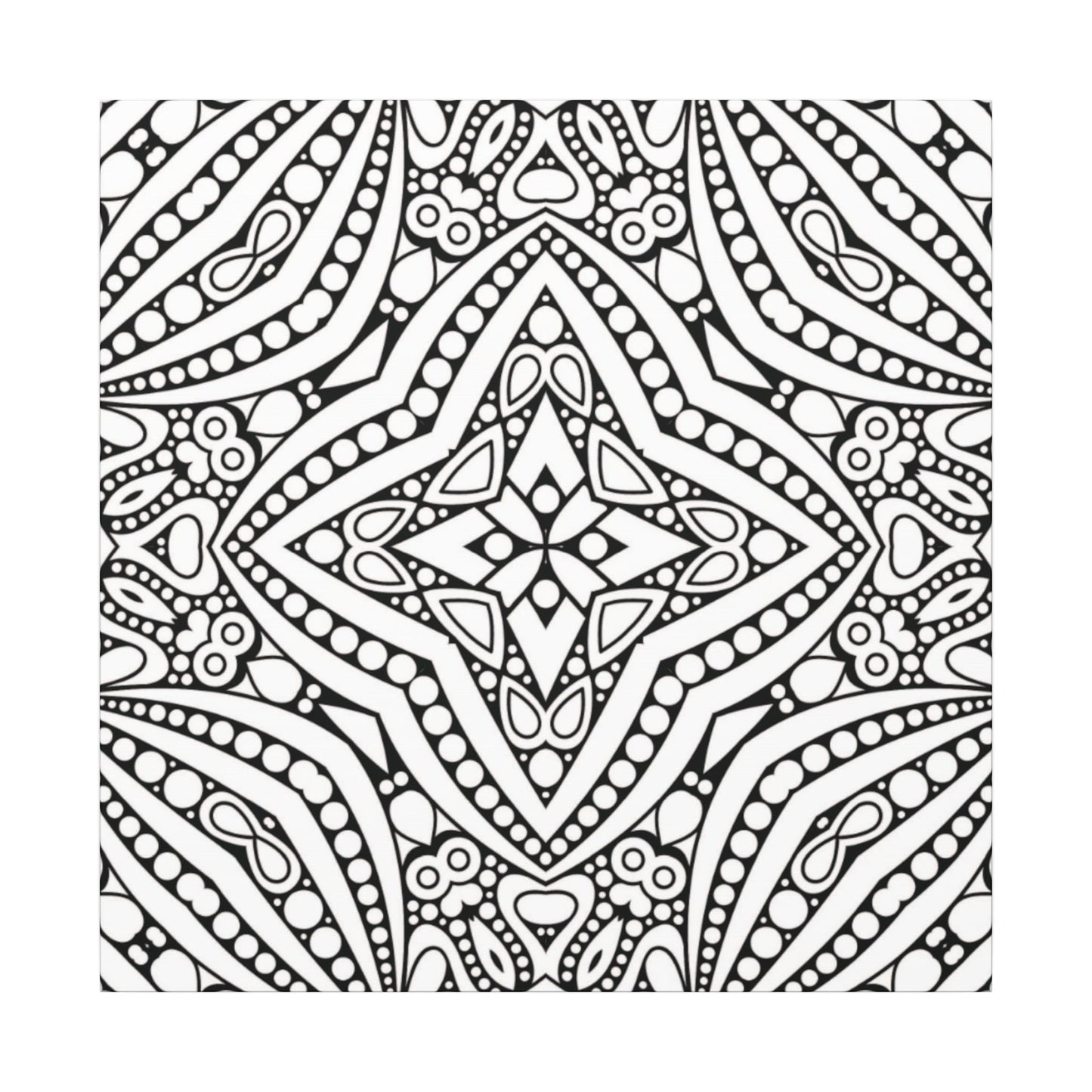 Paint-Your-Own Mandala Canvas Design #46, Stretched, 0.75" (Multi-Size)