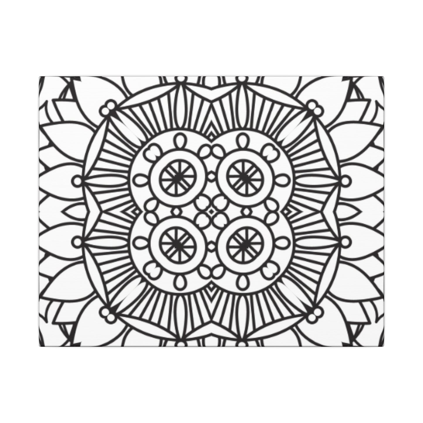 Paint-Your-Own Mandala Canvas Design #14, Stretched, 0.75" (Multi-Size)