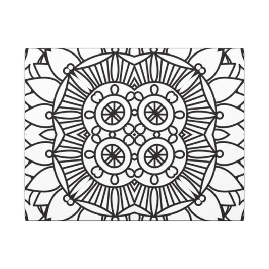 Paint-Your-Own Mandala Canvas Design #14, Stretched, 0.75" (Multi-Size)