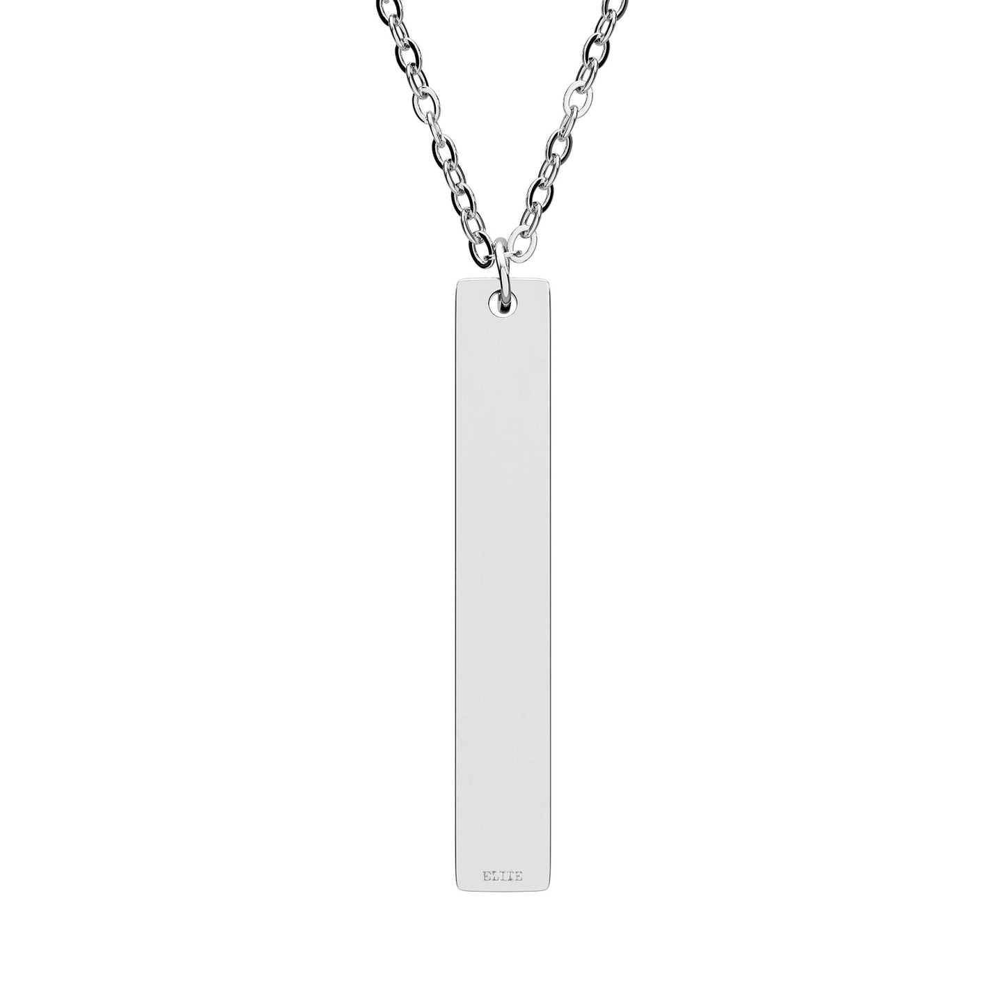 Engravable Vertical Bar Necklace — Personalized Pendant